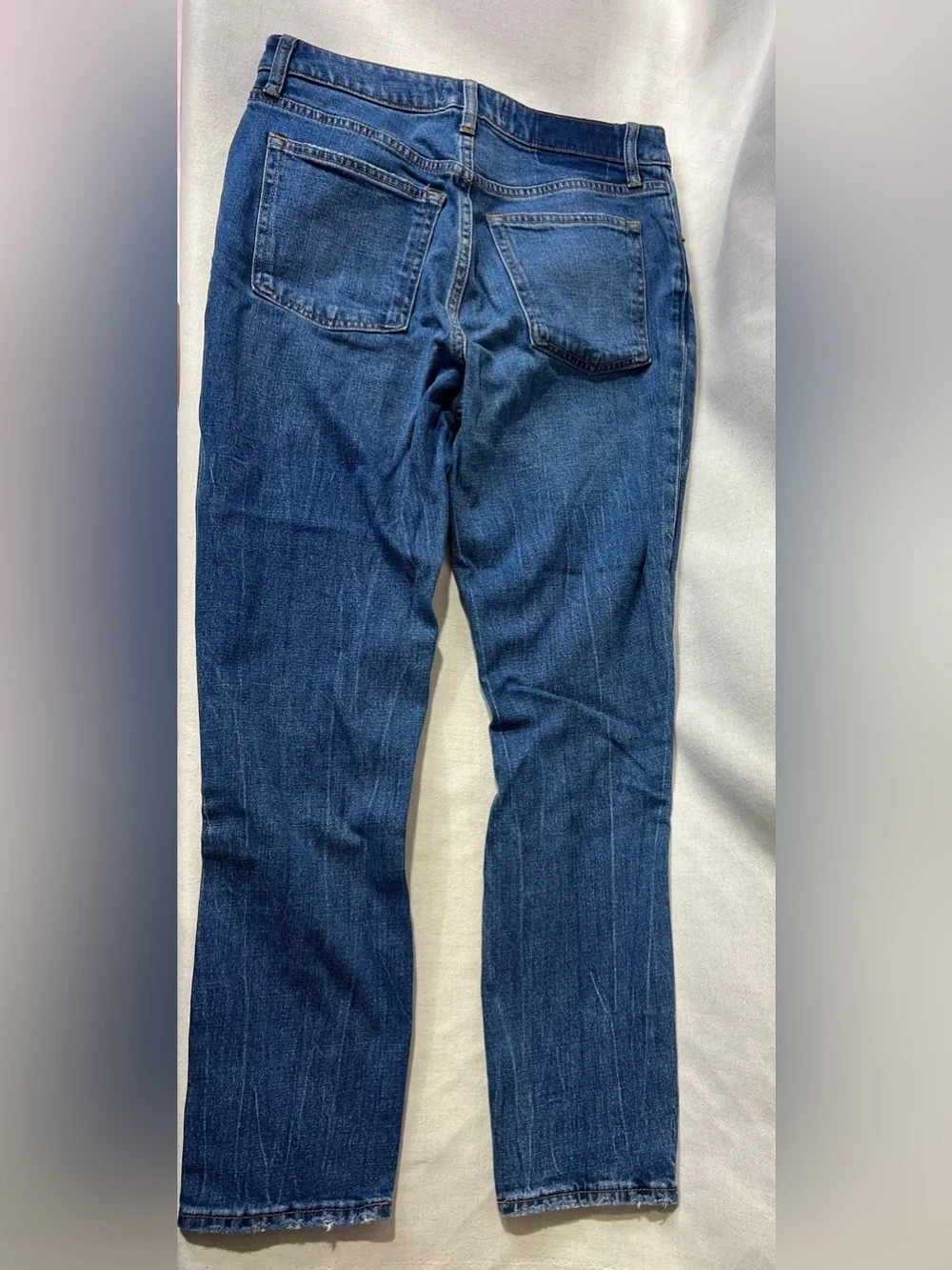 A&F The Skinny High Rise Jeans Size 28/6 Distressed Raw Hem Ankle